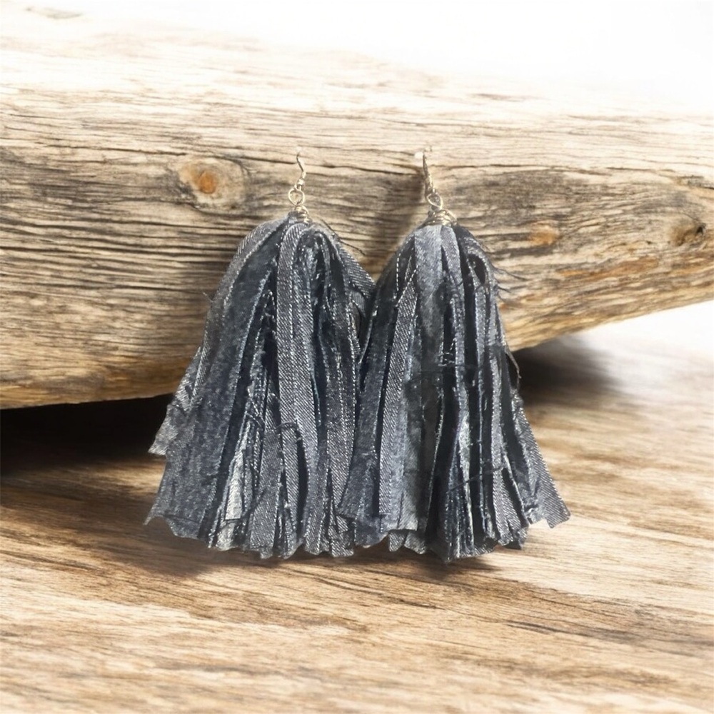Elegant Silver Tassel Earrings